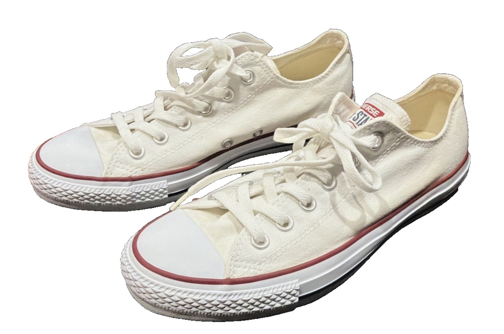 Converse Chuck Taylor All Star White Low Top Canvas Sneakers Size 9